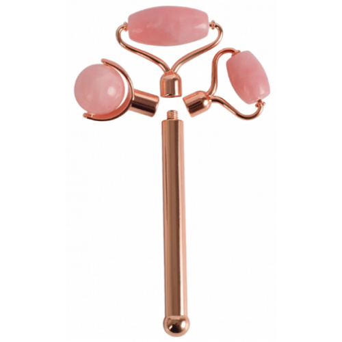 Rola din cuart roz 3 in 1 pentru masaj 15,3X5,5/4/3cm